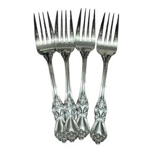 4 Reed & Barton Select MARLBOROUGH glossy 18/10 Stainless 7" Salad forks Korea